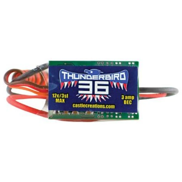 Castle Creations Thunderbird Brushless ESC, 36-Amp, 15V 1 Castle Creations Thunderbird Brushless ESC, 36-Amp, 15V