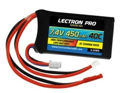Common Sense RC Lectron Pro 7.4V 450mAh 40C Lipo Battery With JST Connector