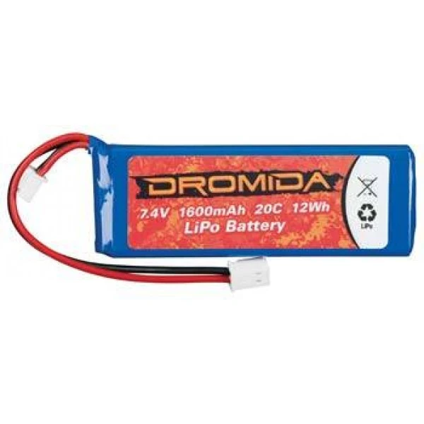 Dromida LiPo Battery 1600mAh 20C 7.4V (2S) 1 Dromida LiPo Battery 1600mAh 20C 7.4V (2S)