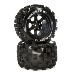Duratrax Front/Rear Stakker MT 2.8" Mounted Tires, C2 14mm, Black (2)