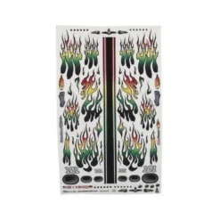 Firebrand RC Flames Rasta Vinyl Decal Sheet (8.5x14")