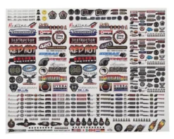 FireBrand RC Sponsor Logos 1C Vinyl Decals, 8.5X11" (1/10 Scale)