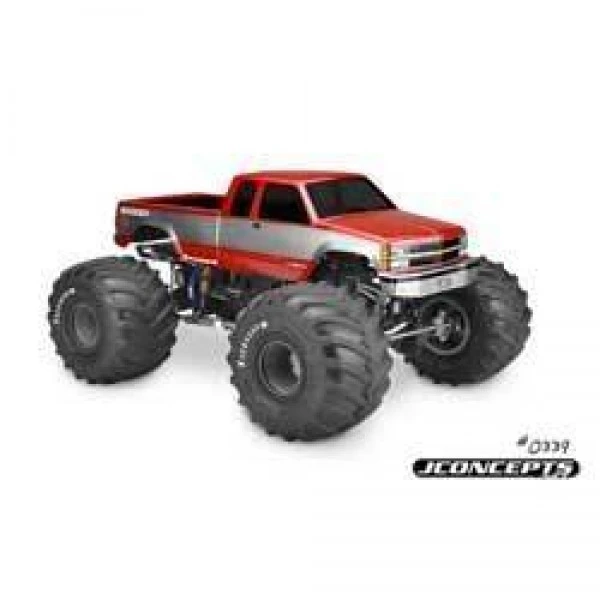 JConcepts 1988 Chevy Silverado Extended Cab Monster Truck Body, Clear 1 JConcepts 1988 Chevy Silverado Extended Cab Monster Truck Body, Clear