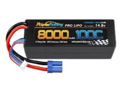 Power Hobby 4s 14.8V 8000MAH 100C Lipo Hard Case Battery With EC5 Plug