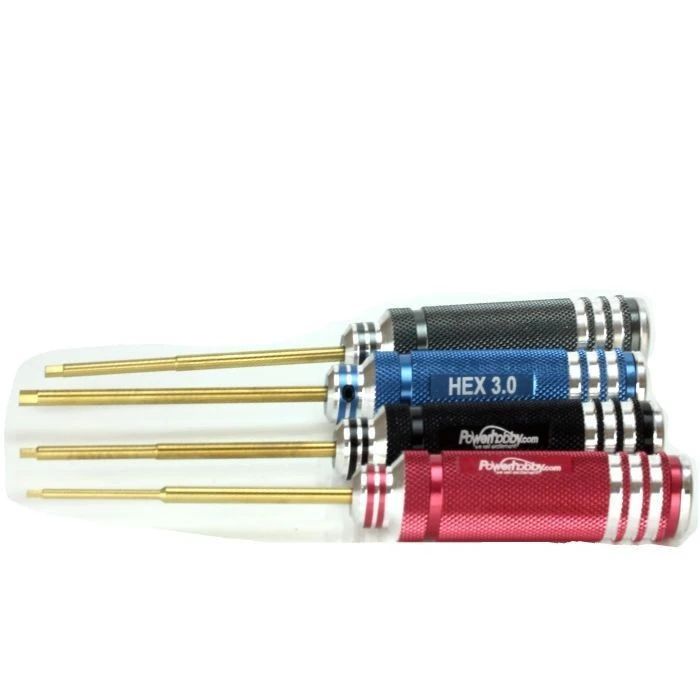 Power Hobby Metric Hex Driver Wrench Set Magnetic (1.5-3.0mm) (4) 1 Power Hobby Metric Hex Driver Wrench Set Magnetic (1.5-3.0mm) (4)