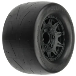 Pro-Line Prime 2.8" Street Tires Mounted On Raid Black 6x30 Wheels (Stampede 2wd/4wd) (2)