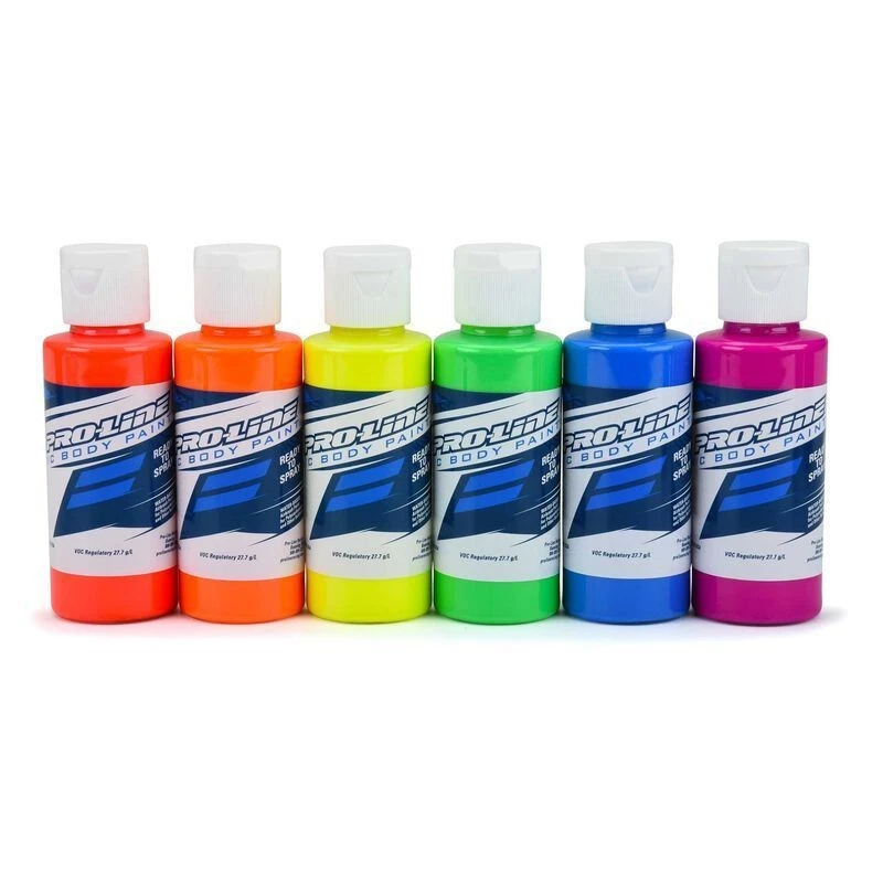 Pro-Line Water-Based Airbrush Fluorescent Color Set 1 Pro-Line Water-Based Airbrush Fluorescent Color Set