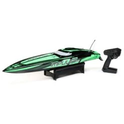 The Pro Boat Impulse 32" Brushless Deep-V RTR Boat With Smart, Black/Green -Toy Model Store pro boat prb prb08037t1 07
