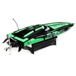 The Pro Boat Impulse 32" Brushless Deep-V RTR Boat With Smart, Black/Green -Toy Model Store pro boat prb prb08037t1 08