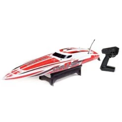 The Pro Boat Impulse 32" Brushless Deep-V RTR Boat With Smart, White/Red -Toy Model Store pro boat prb prb08037t2 07