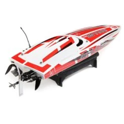 The Pro Boat Impulse 32" Brushless Deep-V RTR Boat With Smart, White/Red -Toy Model Store pro boat prb prb08037t2 08