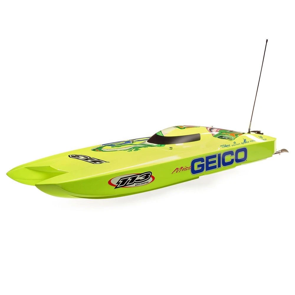 Pro Boat Miss GEICO Zelos 36" Twin Brushless RTR Catamaran 1 Pro Boat Miss GEICO Zelos 36" Twin Brushless RTR Catamaran