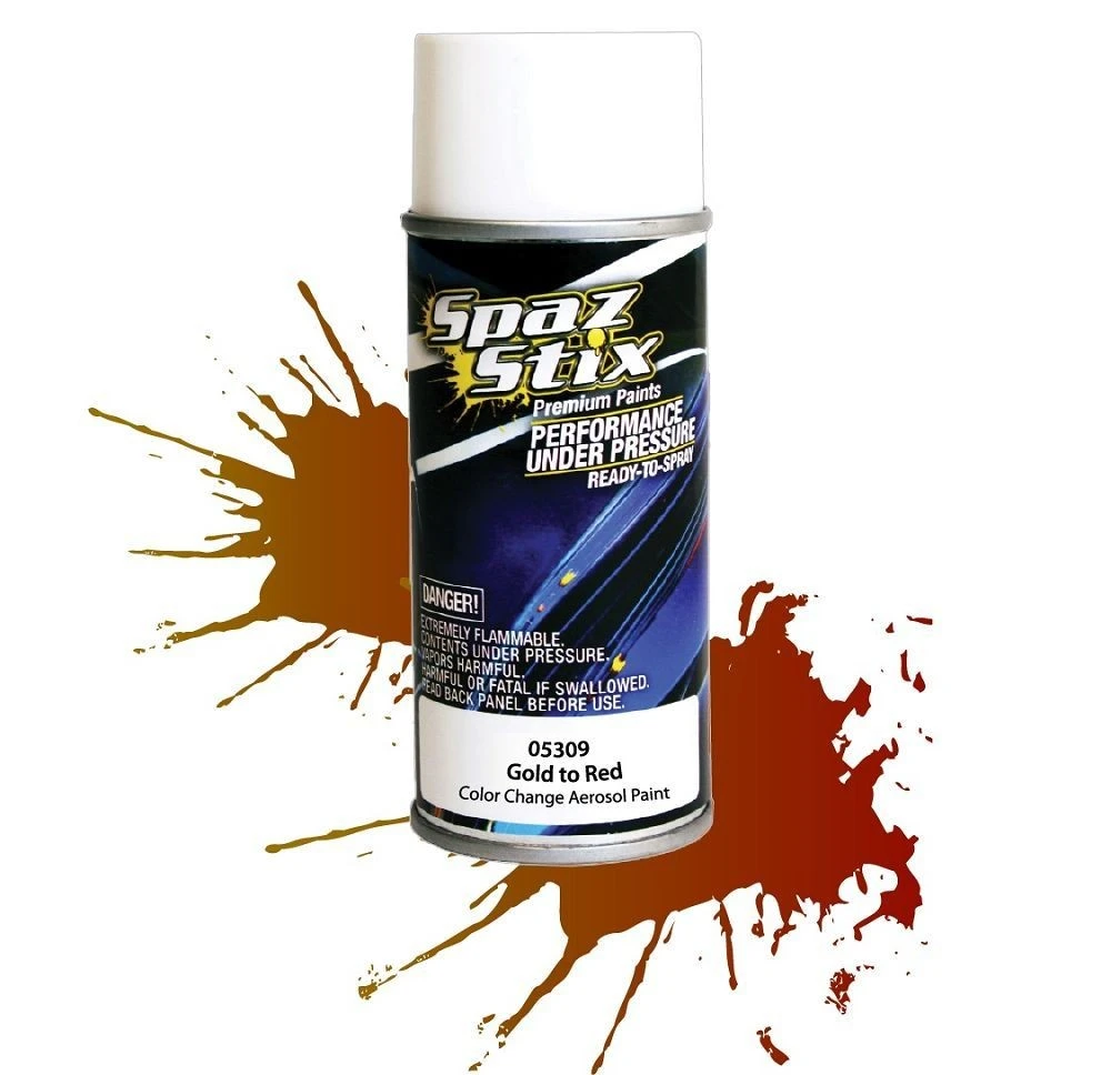 Spaz Stix Color Change Aerosol Paint, Gold/Red, 3.5oz Can 1 Spaz Stix Color Change Aerosol Paint, Gold/Red, 3.5oz Can