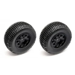 Team Associated KMC Mounted Wheels/Tires, Black (2)