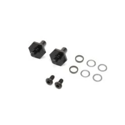 Team Losi Racing Aluminum 12mm Front Axle, Black (TLR22) (2)