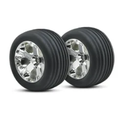 Traxxas Front Alias 2.8" Ribbed Tires/All-Star Wheels, Assembled (2)