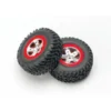 Traxxas Slash SCT Rear Beadlock Tires Mounted, Satin Chrome (2)