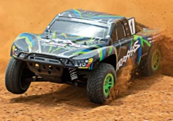 Traxxas Slash 4X4 1/10 RTR 4WD Brushed Short Course Truck (green) -Toy Model Store traxxas tra68054 4 grn 09