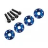 Traxxas Aluminum Wheel Nut Washers, 3x12mm CS, Blue (4)