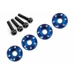 Traxxas Aluminum Wheel Nut Washers, 3x12mm CS, Blue (4)
