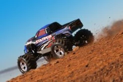 Traxxas Stampede 4x4 1/10 Electric Monster Truck, BLUE -Toy Model Store traxxas tra tra67054 1 blue 08
