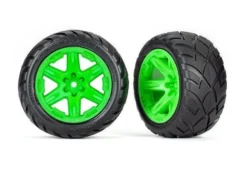 Traxxas Front/Rear 2.8" Anaconda Tires, RXT Green Wheels, Assembled, TSM Rated (2)