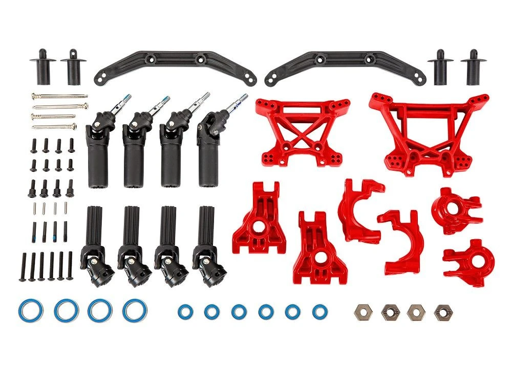Traxxas Outer Driveline & Suspension Upgrade Kit, Extreme Heavy Duty, Red 1 Traxxas Outer Driveline & Suspension Upgrade Kit, Extreme Heavy Duty, Red
