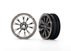 Traxxas Wheels, Weld Black Chrome (front) (2)